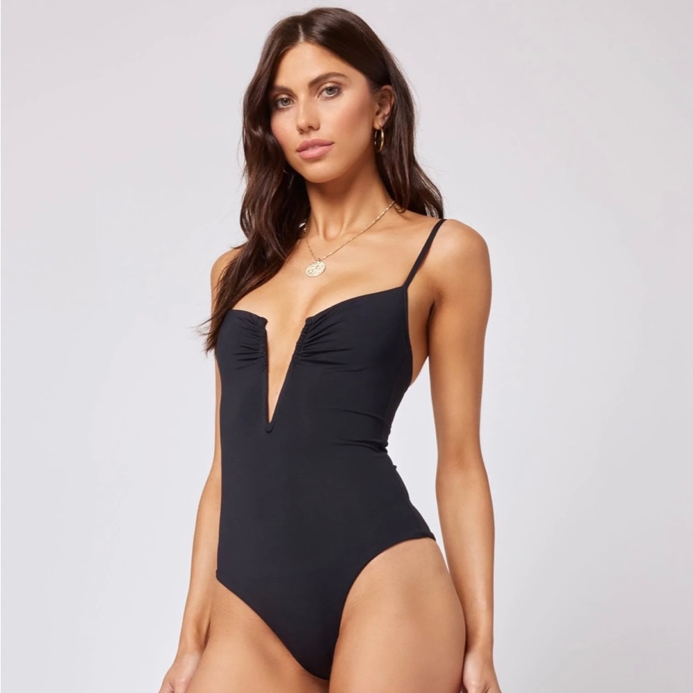 LSpace Roxanne One Piece Swimsuit - black, size Medium
